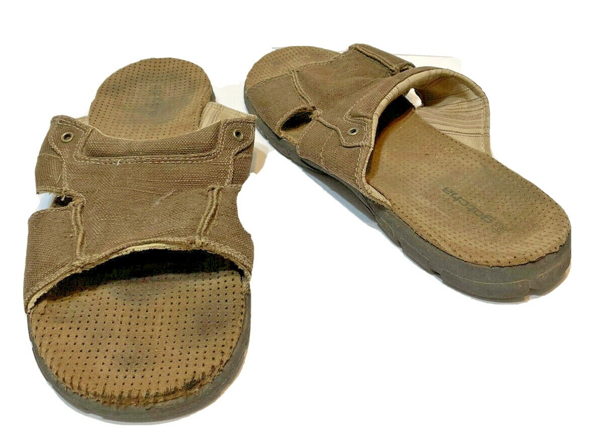 Gotcha Mens Brown Canvas Slides Sandals Comfort Size 13 | eBay